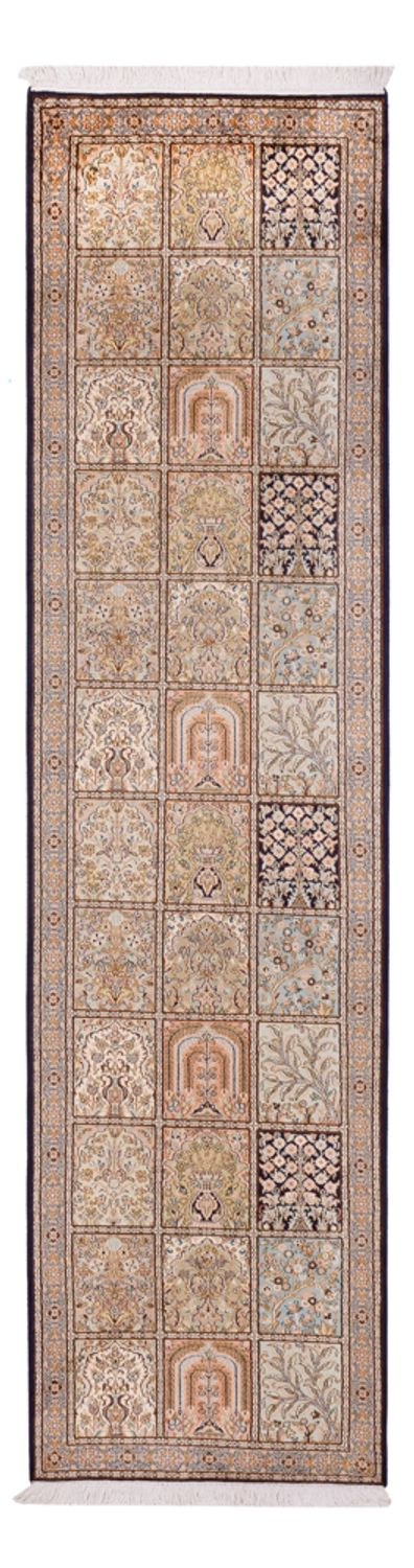 Runner Sidenmatta - Kashmir Silk - 304 x 77 cm - mörk beige