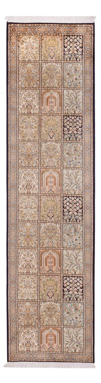 Runner Sidenmatta - Kashmir Silk - 304 x 77 cm - mörk beige