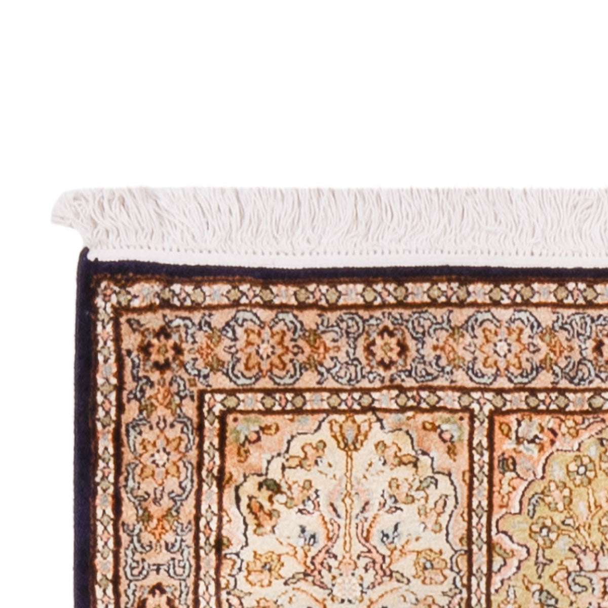 Runner Sidenmatta - Kashmir Silk - 304 x 77 cm - mörk beige