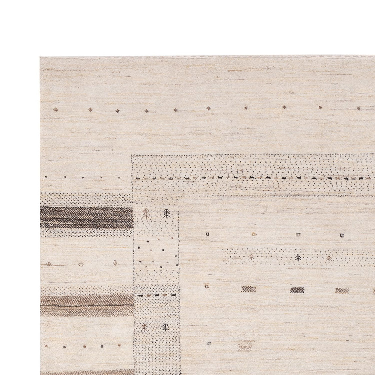 Gabbeh-mattan - Loribaft Indus - 300 x 206 cm - grädde