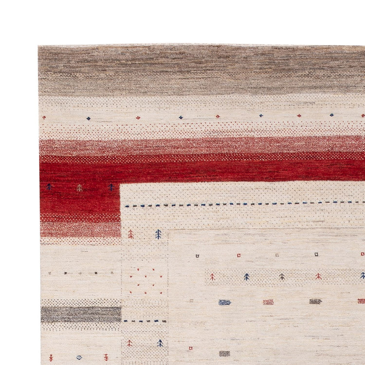 Gabbeh-mattan - Loribaft Indus - 306 x 202 cm - grädde