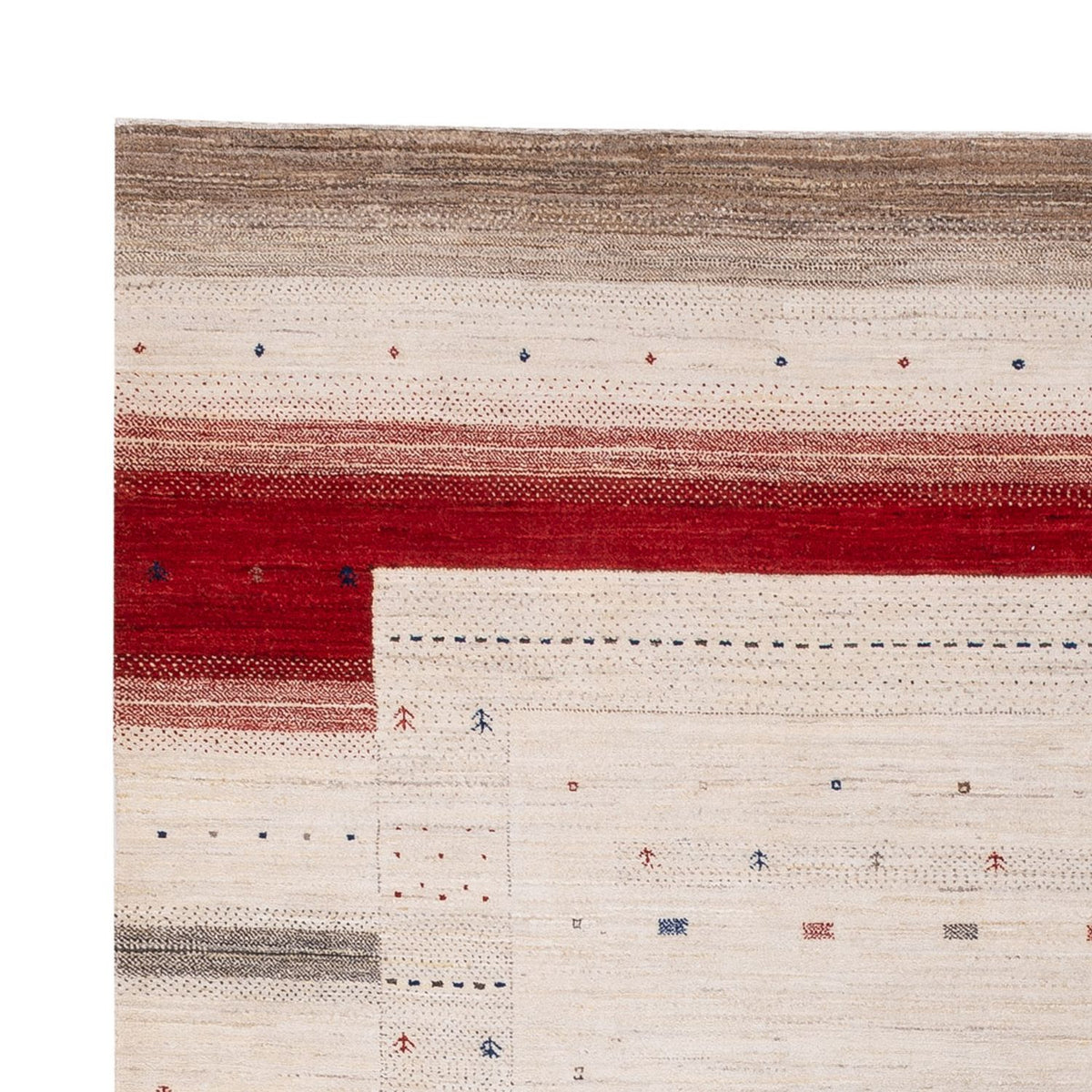 Gabbeh-mattan - Loribaft Indus - 306 x 200 cm - grädde