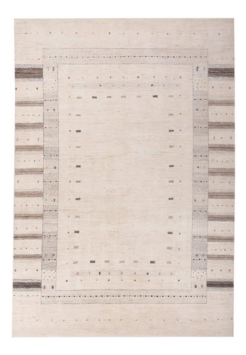 Gabbeh-mattan - Loribaft Indus - 302 x 202 cm - grädde