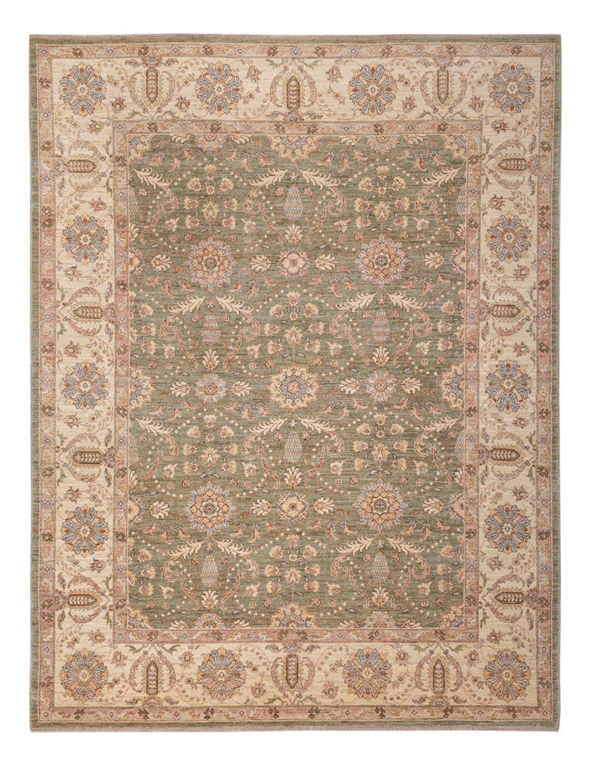Ziegler Carpet - 309 x 248 cm - olivgrön