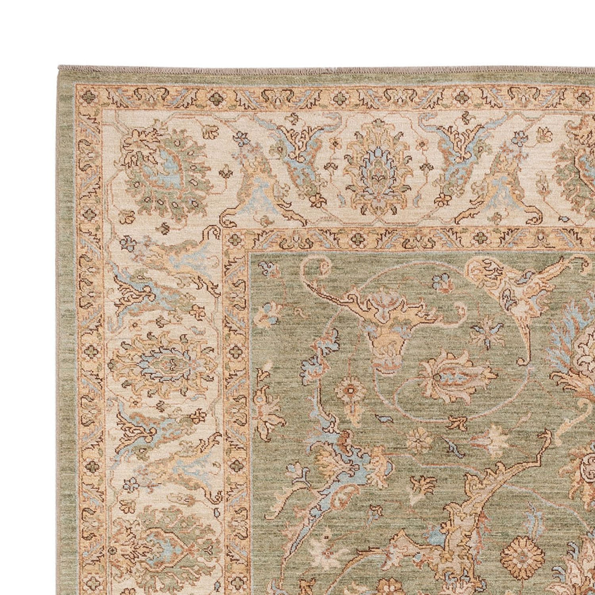 Ziegler Carpet - 306 x 246 cm - olivgrön