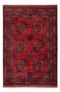 Afghansk matta - Kunduz - 222 x 154 cm - röd