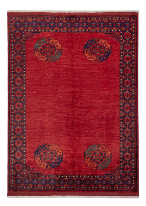 Afghansk matta - Kunduz - 238 x 176 cm - röd