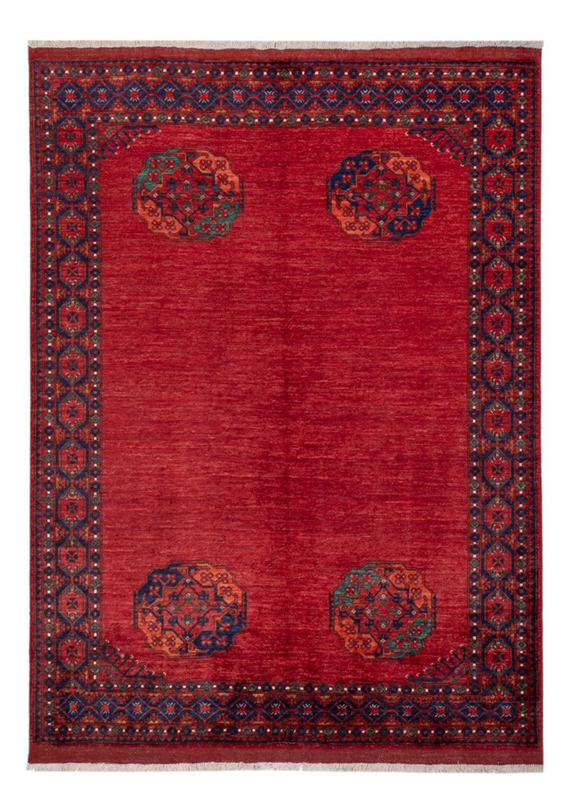 Afghansk matta - Kunduz - 238 x 176 cm - röd