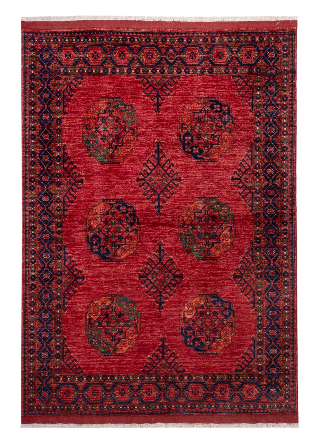 Afghansk matta - Kunduz - 234 x 172 cm - röd