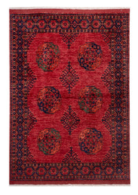 Afghansk matta - Kunduz - 234 x 172 cm - röd