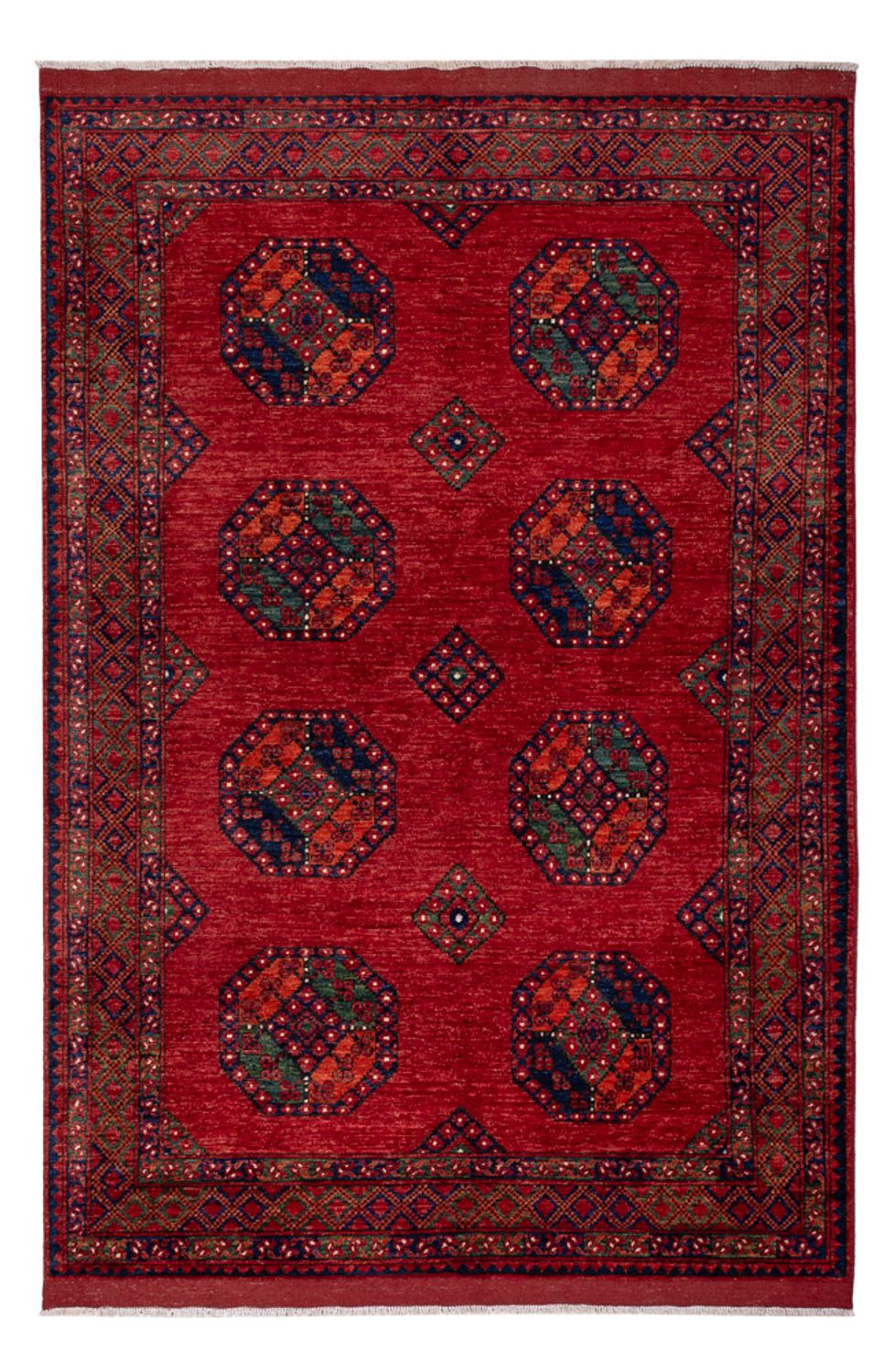 Afghansk matta - Kunduz - 256 x 176 cm - röd