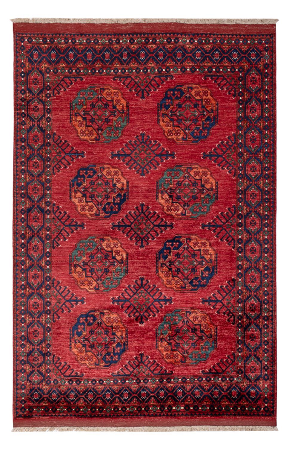 Afghansk matta - Kunduz - 250 x 174 cm - röd