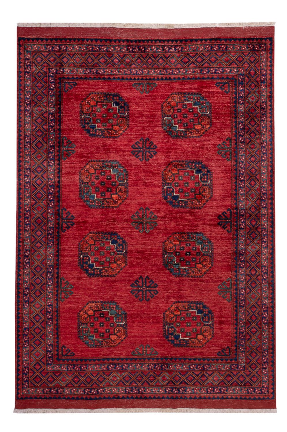 Afghansk matta - Kunduz - 235 x 173 cm - röd
