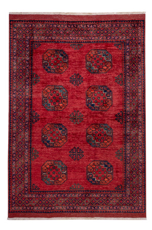 Afghansk matta - Kunduz - 235 x 173 cm - röd