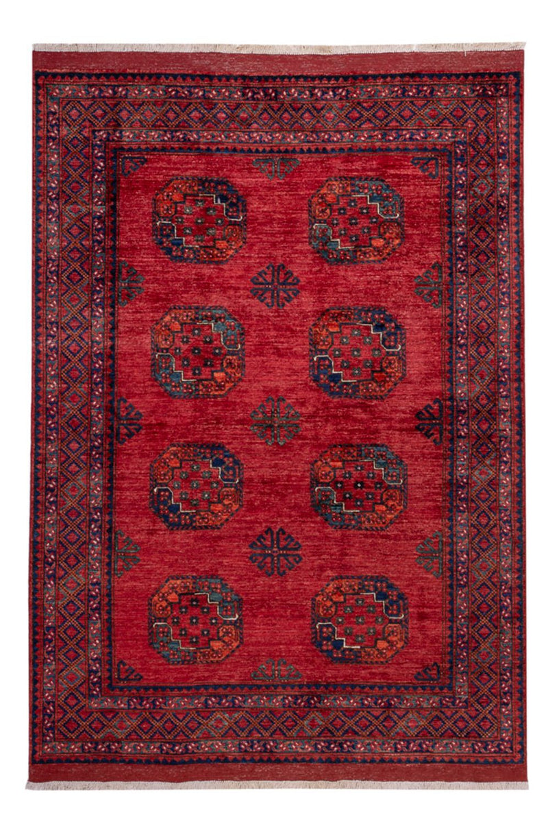 Afghansk matta - Kunduz - 235 x 173 cm - röd