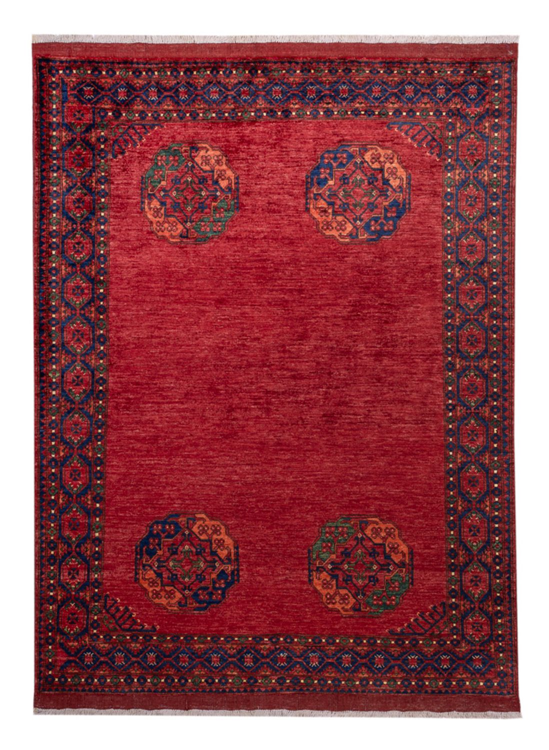Afghansk matta - Kunduz - 239 x 177 cm - röd