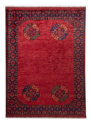 Afghansk matta - Kunduz - 239 x 177 cm - röd
