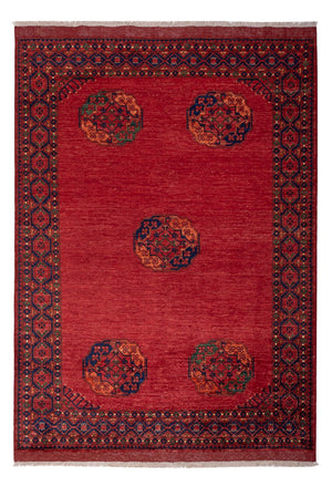 Afghansk matta - Kunduz - 241 x 177 cm - röd