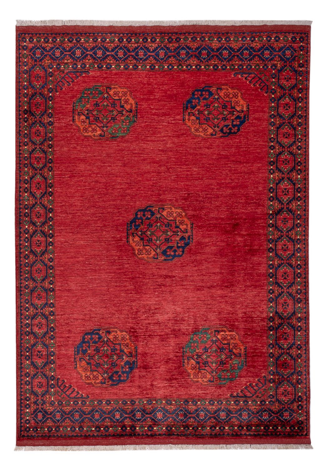 Afghansk matta - Kunduz - 243 x 175 cm - röd