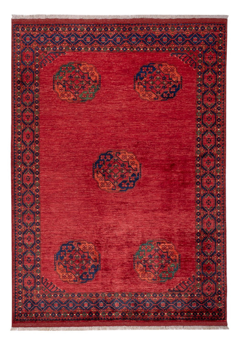 Afghansk matta - Kunduz - 243 x 175 cm - röd