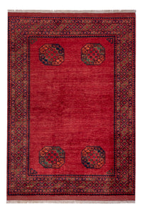 Afghansk matta - Kunduz - 241 x 175 cm - röd