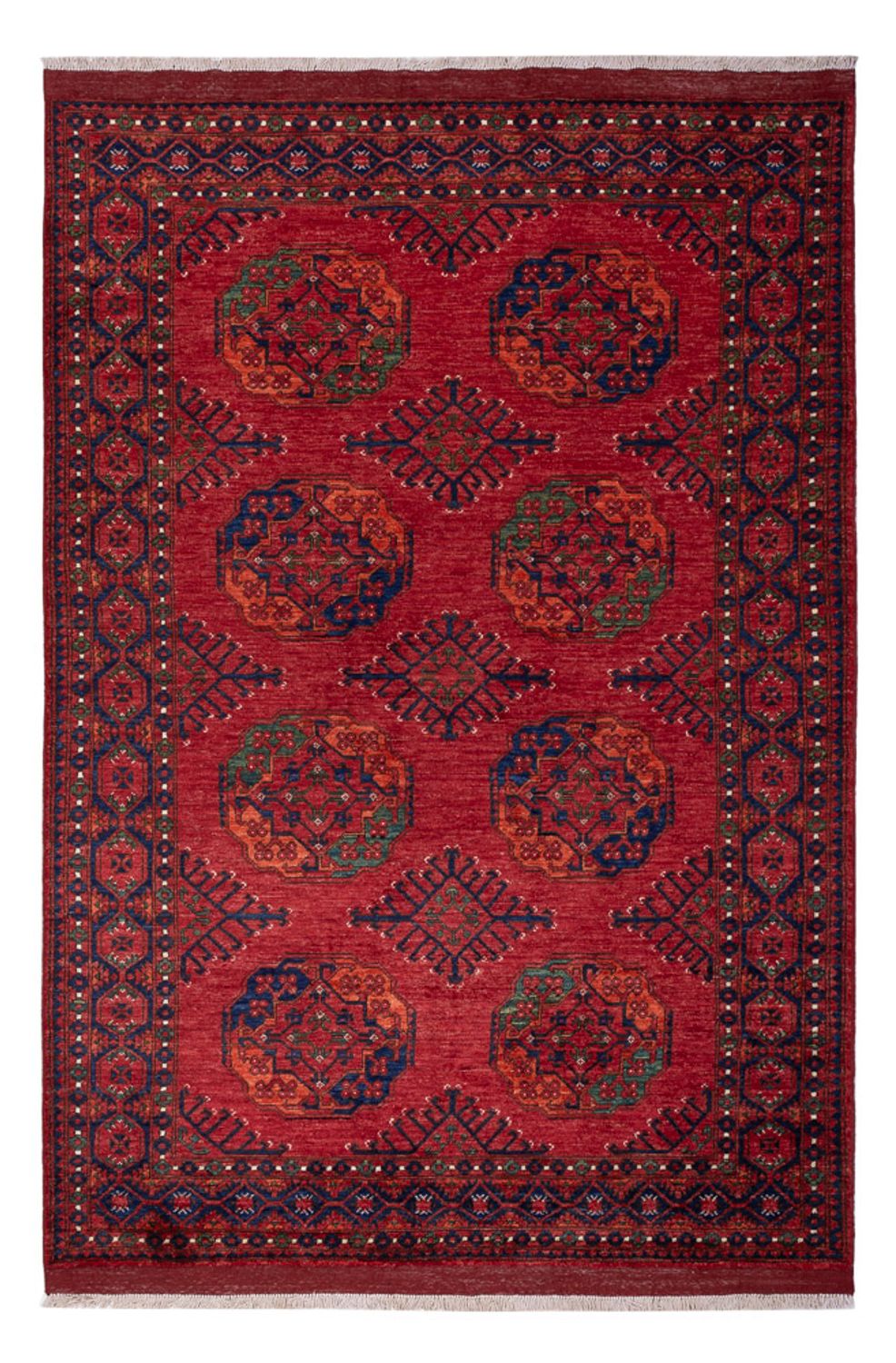 Afghansk matta - Kunduz - 239 x 165 cm - röd
