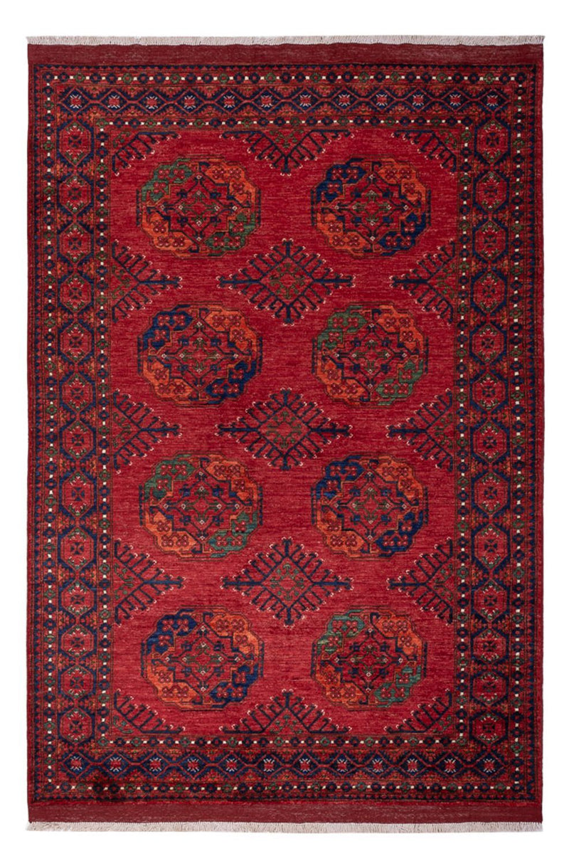 Afghansk matta - Kunduz - 239 x 165 cm - röd