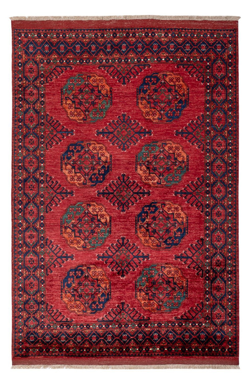 Afghansk matta - Kunduz - 234 x 176 cm - röd