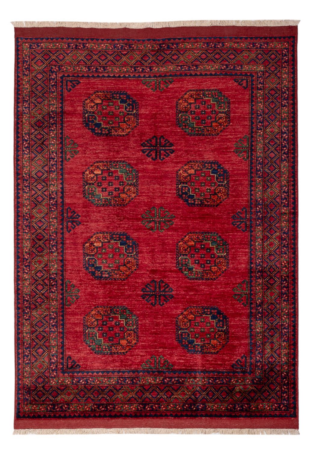 Afghansk matta - Kunduz - 241 x 176 cm - röd