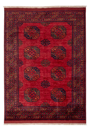 Afghansk matta - Kunduz - 241 x 176 cm - röd