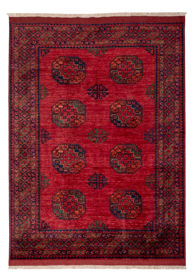 Afghansk matta - Kunduz - 241 x 176 cm - röd