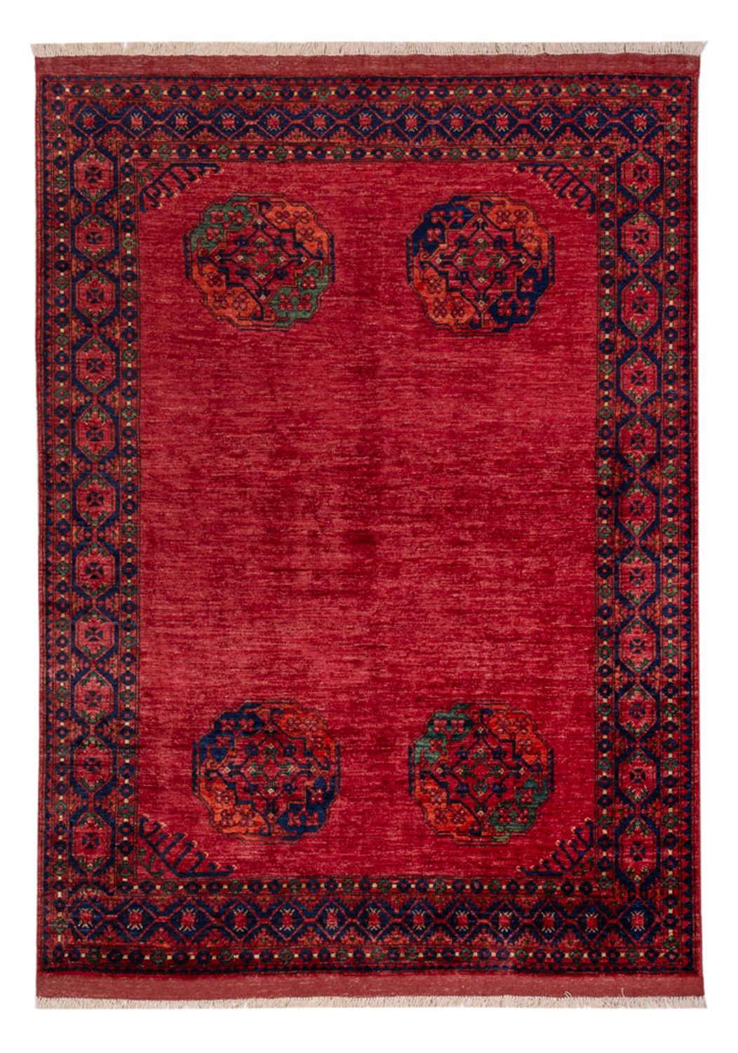 Afghansk matta - Kunduz - 244 x 177 cm - röd