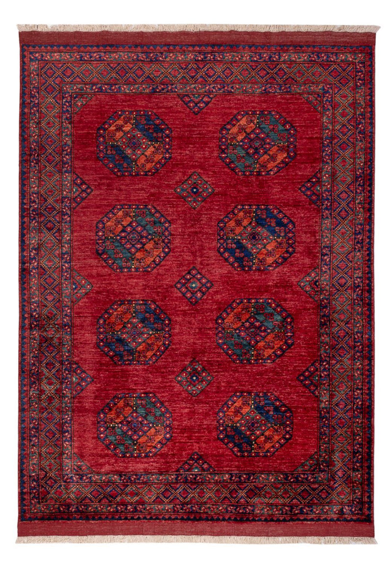Afghansk matta - Kunduz - 243 x 177 cm - röd