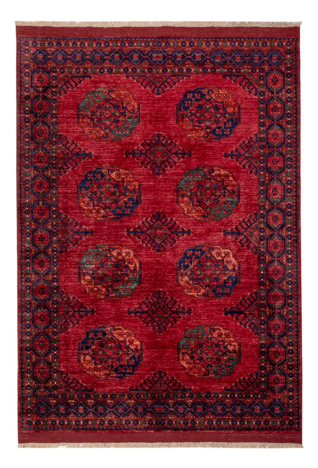 Afghansk matta - Kunduz - 241 x 174 cm - röd