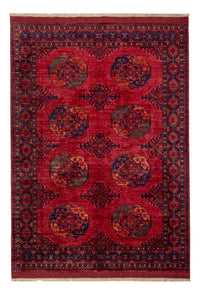 Afghansk matta - Kunduz - 241 x 174 cm - röd