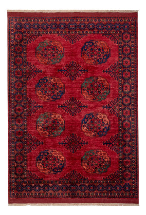 Afghansk matta - Kunduz - 241 x 174 cm - röd