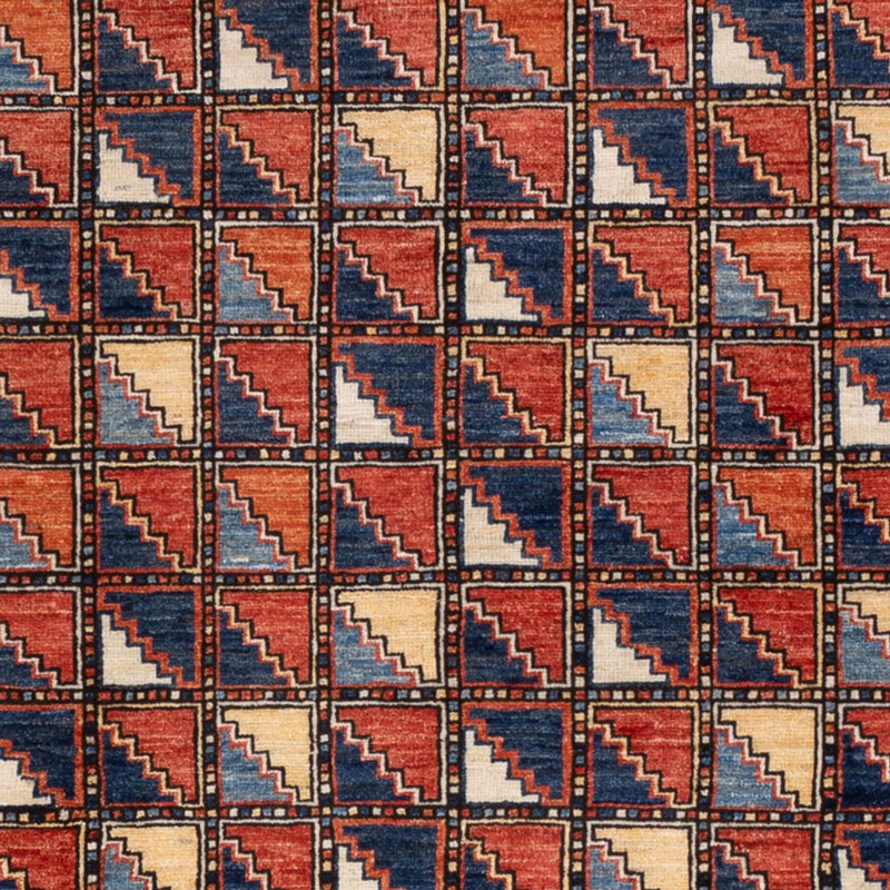 Afghansk matta - 215 x 176 cm - flerfärgad