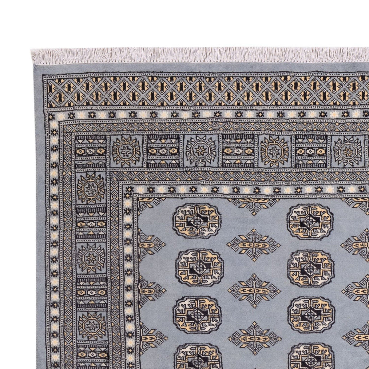 Afghansk matta - Bukhara - 300 x 204 cm - ljusgrå