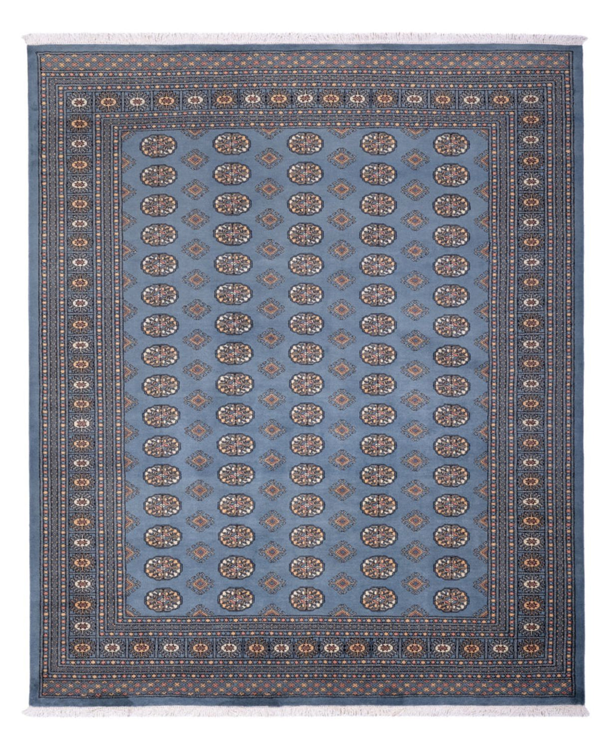 Afghansk matta - Bukhara - 305 x 249 cm - ljusblå