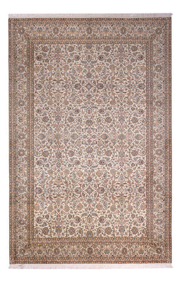 Sidenmatta - Kashmir Silk - 326 x 216 cm - mörk beige