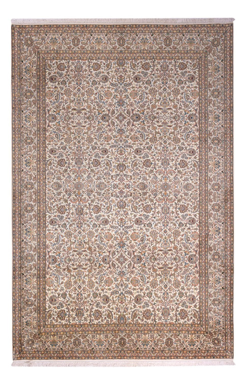 Sidenmatta - Kashmir Silk - 326 x 216 cm - mörk beige