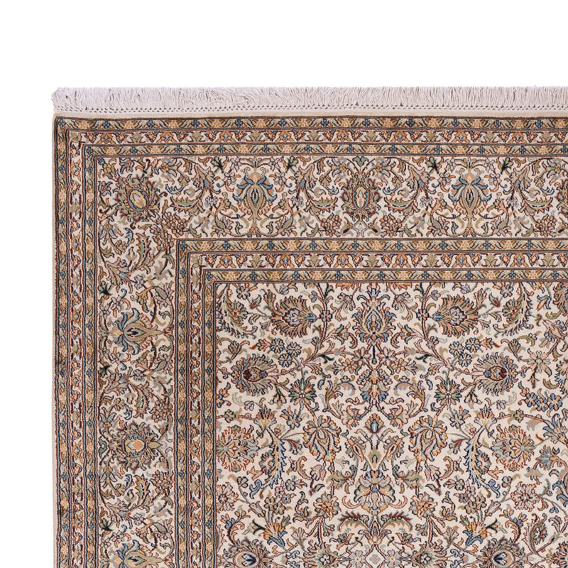 Sidenmatta - Kashmir Silk - 326 x 216 cm - mörk beige