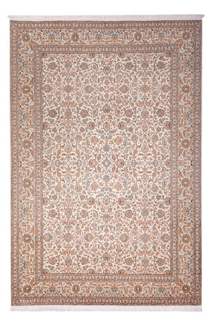 Sidenmatta - Kashmir Silk - 318 x 216 cm - mörk beige