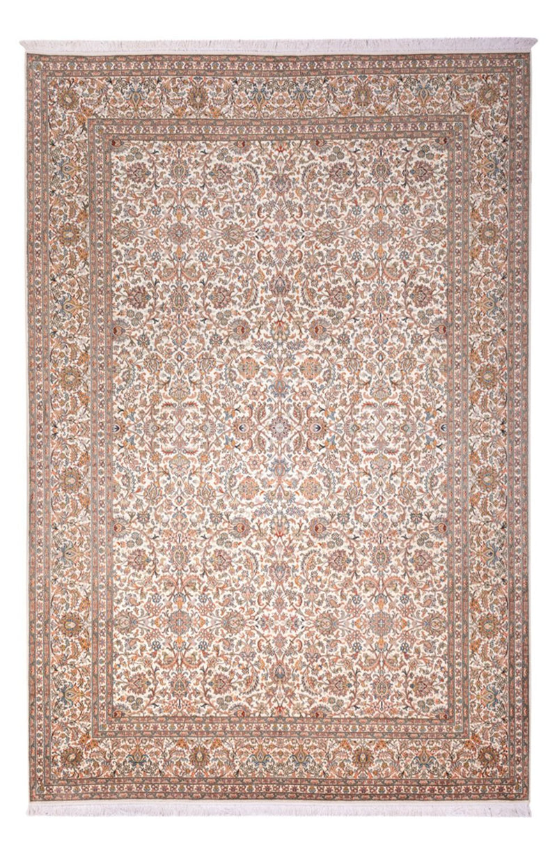 Sidenmatta - Kashmir Silk - 318 x 216 cm - mörk beige