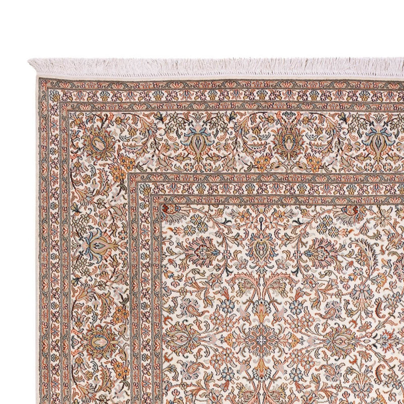 Sidenmatta - Kashmir Silk - 318 x 216 cm - mörk beige