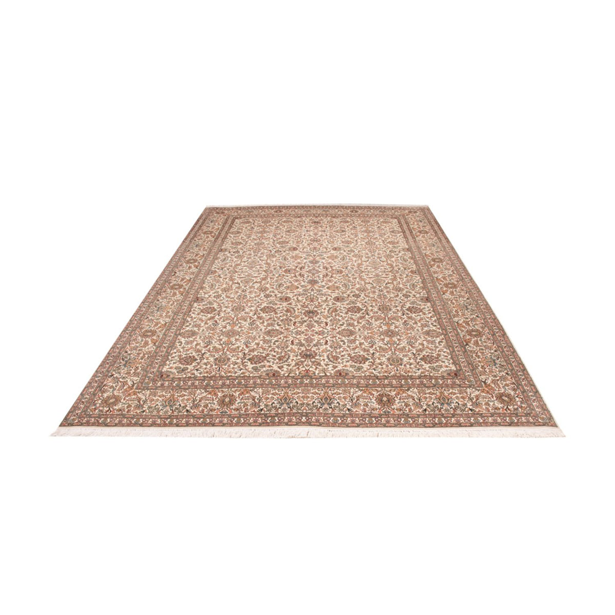 Sidenmatta - Kashmir Silk - 318 x 216 cm - mörk beige