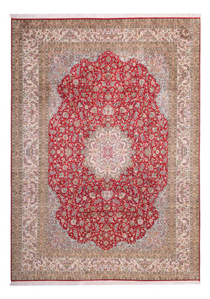 Sidenmatta - Kashmir Silk - 303 x 220 cm - röd