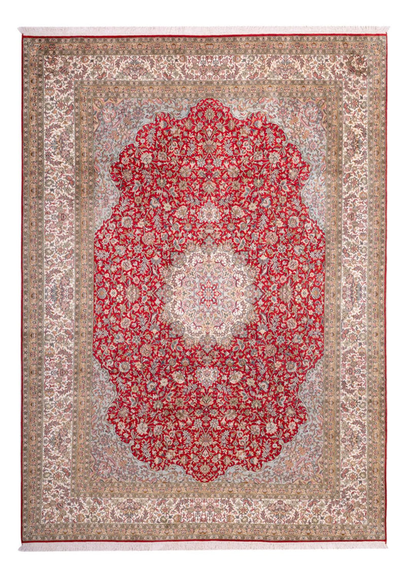 Sidenmatta - Kashmir Silk - 303 x 220 cm - röd
