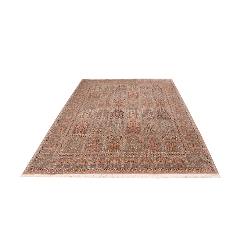 Sidenmatta - Kashmir Silk - 317 x 221 cm - mörk beige