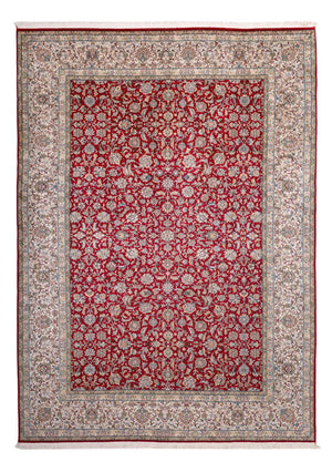 Sidenmatta - Kashmir Silk - 302 x 216 cm - röd